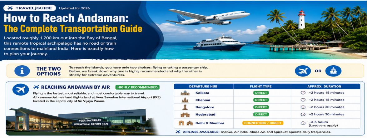 How to Reach Andaman from India