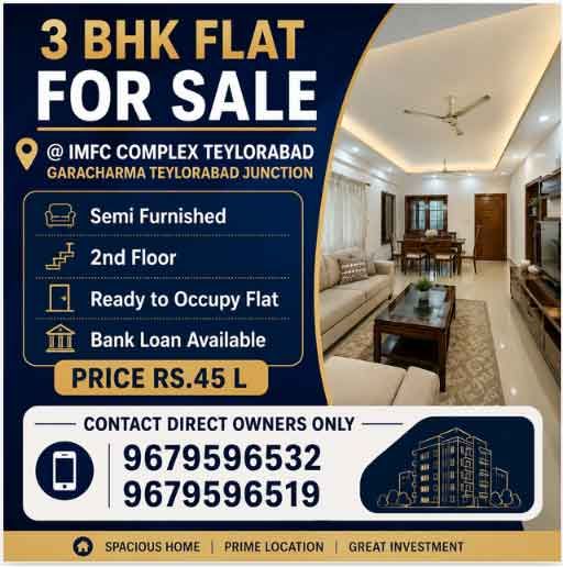 3 BHK FLAT FOR SALE – Garacharma, Sri Vijaya Puram (Port Blair)