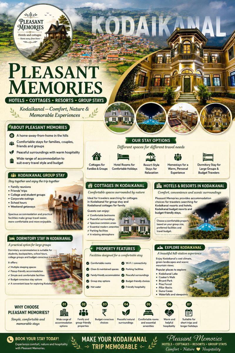Affordable Cottages in Kodaikanal for Group Stay | Pleasant Memories