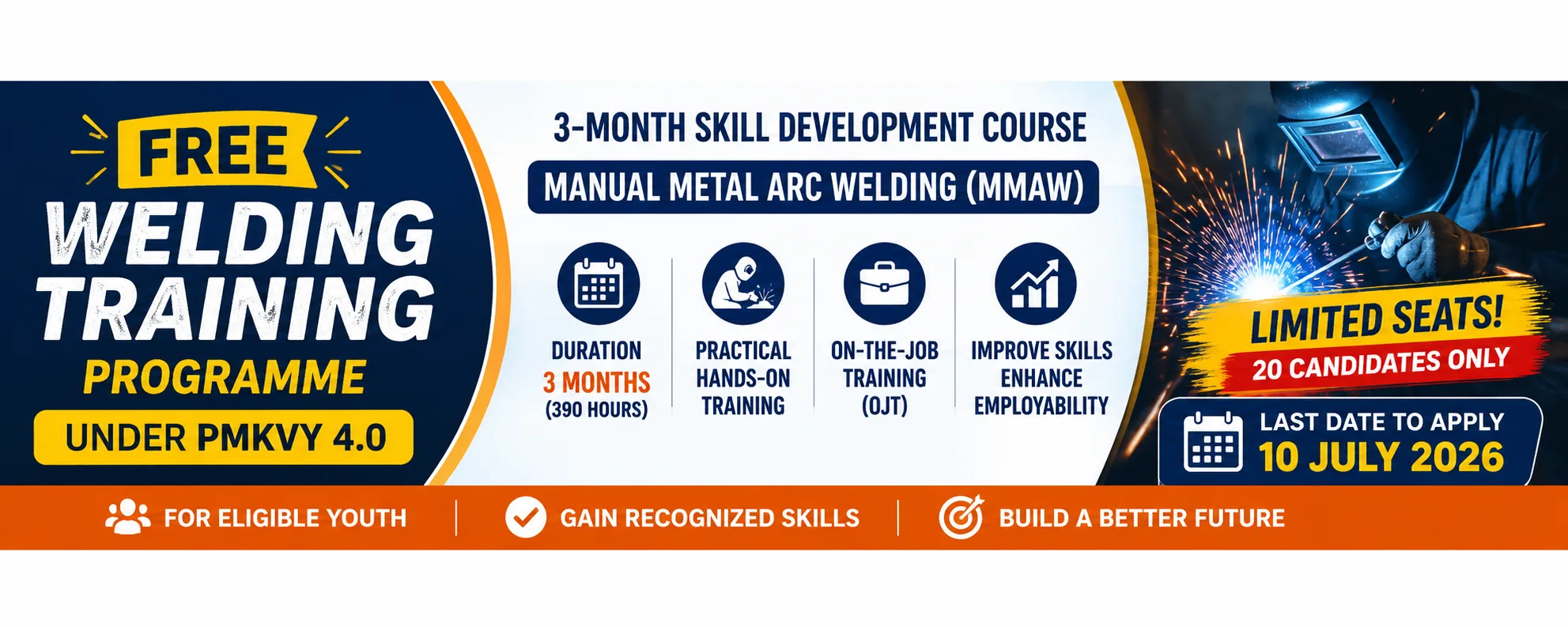 DBRAIT Opens Registration for Free Welding Skill Training Under PMKVY 4.0
