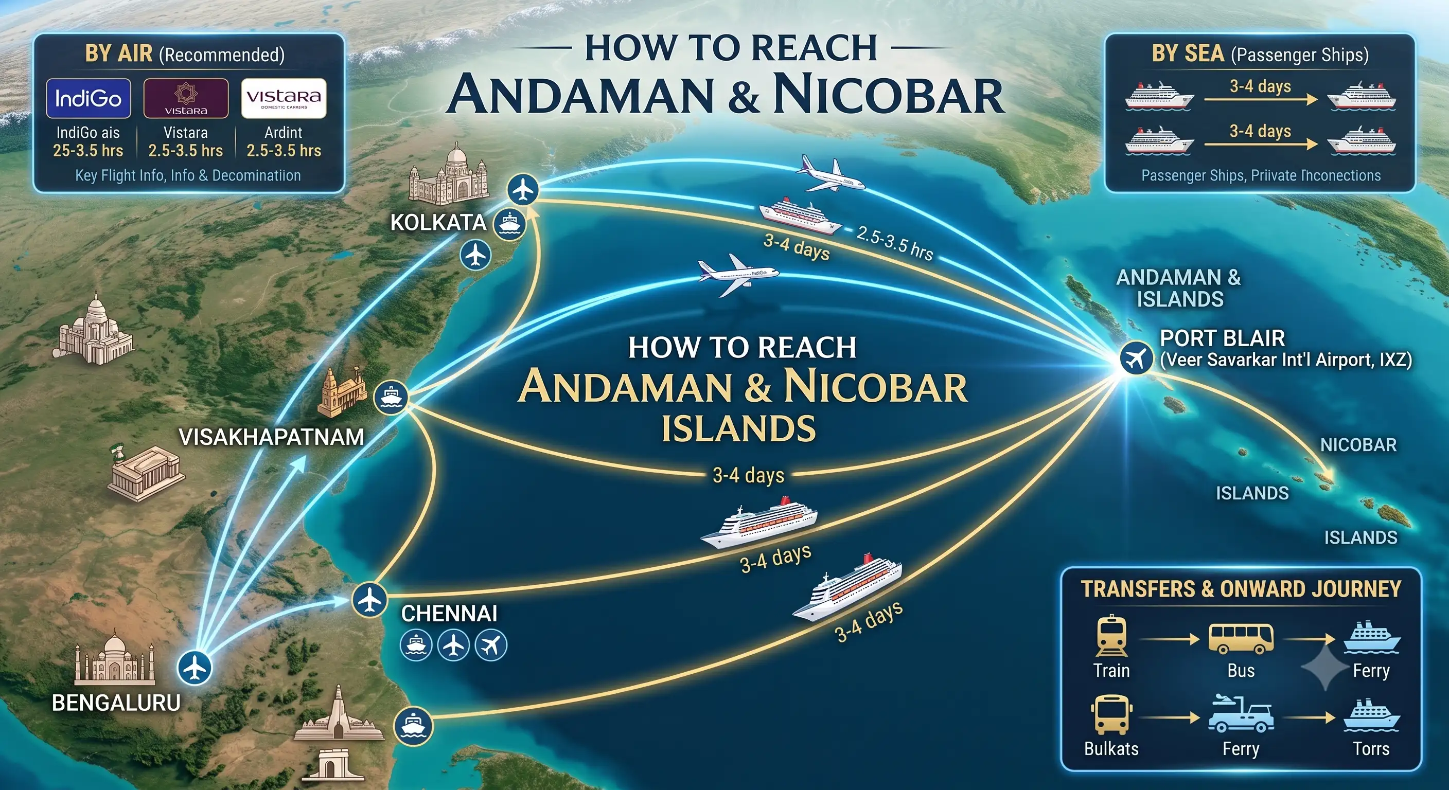 How to Reach Andaman & Nicobar Islands