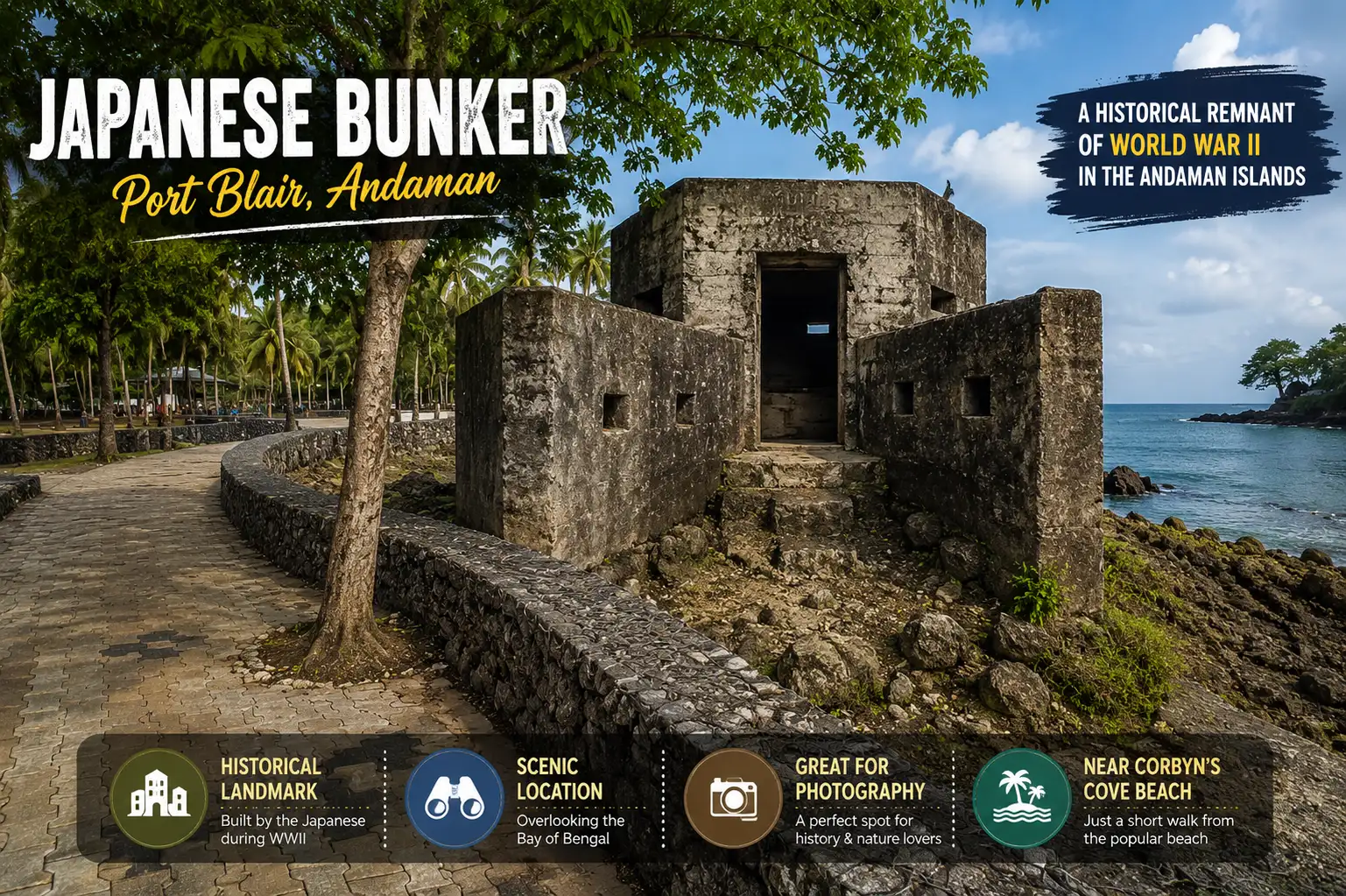 Japanese Bunker at Corbyns Cove